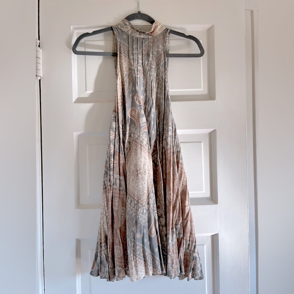 Free People High Neck Backless Mini Dress